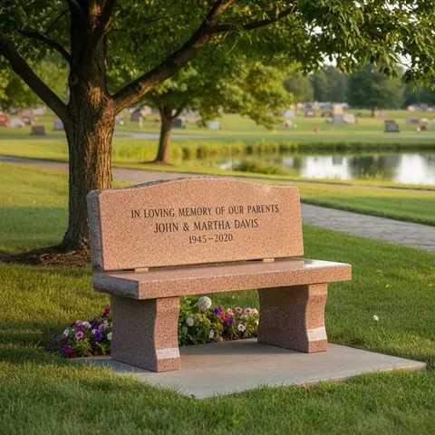 Granite memorial bench